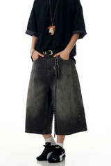 Splatter Blue Cropped Jeans