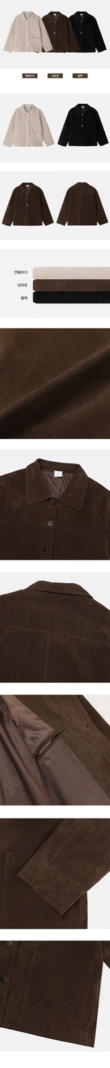 Deliveroo Slit Suede Tracker Jacket