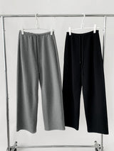 texture cotton sweat banding pants