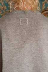 LAYERED V NECK KNIT / GREY