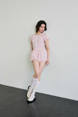 MINI HEART BALLOON SKIRT PANTS / WHITE