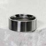 SS-8mm None logo simple ring_N silver