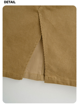 brown corduroy midi skirt