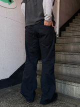 Vintage diagonal slit flared pants