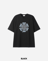 タイムプリントショーツスリーブTシャツ