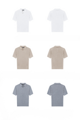 Cable Knit Polo Shirt
