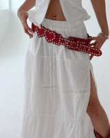 Red Heart Stud Wide Belt