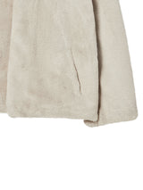 COLLAR FUR JACKET BEIGE