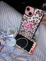 white leopard glass case