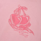 BIG CHERRY DRAWING HOODIE [DARK PINK]