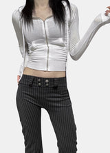 Culotte hood zip-up