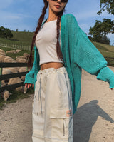 Summer Turf Pigment Net Cardigan