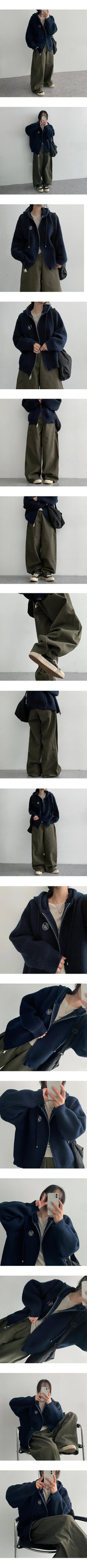 [S–2XL] ドゥデンサイドピンタックワイドコットンパンツ (4 colors)
