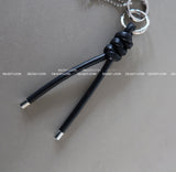 Heart key strap layered keyring