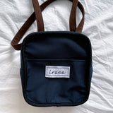 square suede bag _chestnut