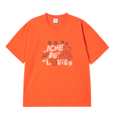 25SS ユニバースドローイングショートスリーブTシャツ オレンジ