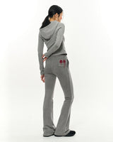 Patch Slim Hoodie _ Light Grey