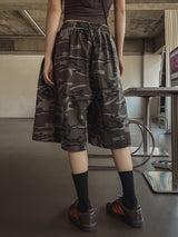 ミリタリースナップワイドバミューダパンツ