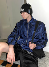 Lightweight High-Neck Side Track Wind Jacket