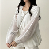 Amit Bolero Loose Fit Puff Knit Cardigan 