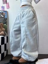 フリース 🤍🐏ラインポイントバルーンロングパンツ 🤍🩶🖤3カラー
