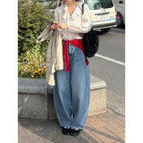 202 Back Pocket Balloon Fit Wide Denim Pants
