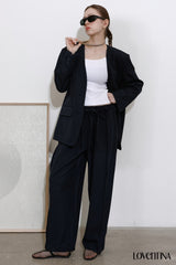 TAILORED WIDE PANTS_NAVY