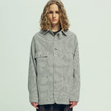 xau hickory chore jacket ivory stripe