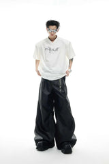イリデセントデコンストラクテッドVネックTシャツ