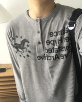 ルート リブド ニット ロングスリーブ