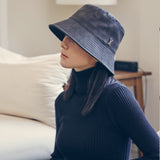 VA Stud Vegan Leather Bucket Hat / Black