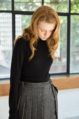 CLASSIC WOOL TURTLENECK TOP / BLACK