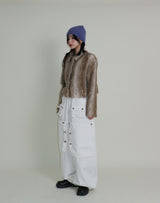 Kuro banding snap pocket wide fit washed pants