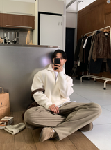 ヨギス ワイドフィット シングルタック コーデュロイパンツ