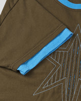 (UNISEX) Cutting Star Double Sleeve Tee