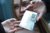 snap round wallet (goatskin100%) silver