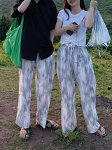 Tie-dye summer wide pants