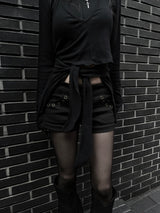 eyelet low-rise shorts