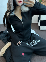 FUR PETIT SLIM HALF CROPPED ZIP-UP 🖤🩶🤍3COLOR