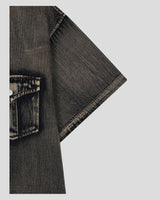 (UNISEX) Slub Denim Over Shirts
