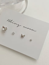 [4 set] twinkle butterfly piercing set / daily mini simple