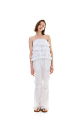 VIVA FRILL TOP SKIRT / WHITE