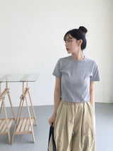 デイリークロップ半袖Tシャツ (10c)