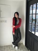 エンドUネックアイレットスタッドクロップTシャツ (6c)