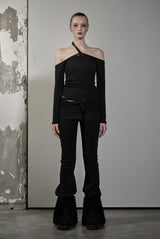 ODE DUAL BUTTON HALTER LONGSLEEVE