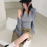 Noki see-through check oversized shirt