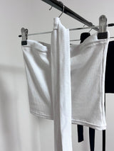 :Slim fit tube top muffler set(2color)