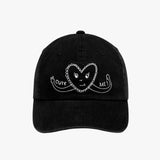 Cute heart cap _black