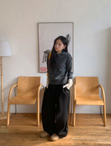 [Unisex] Mikala Banding Wide Brushed Pants