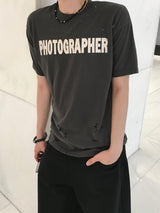 Grapher damage short-sleeved T-shirt 3C